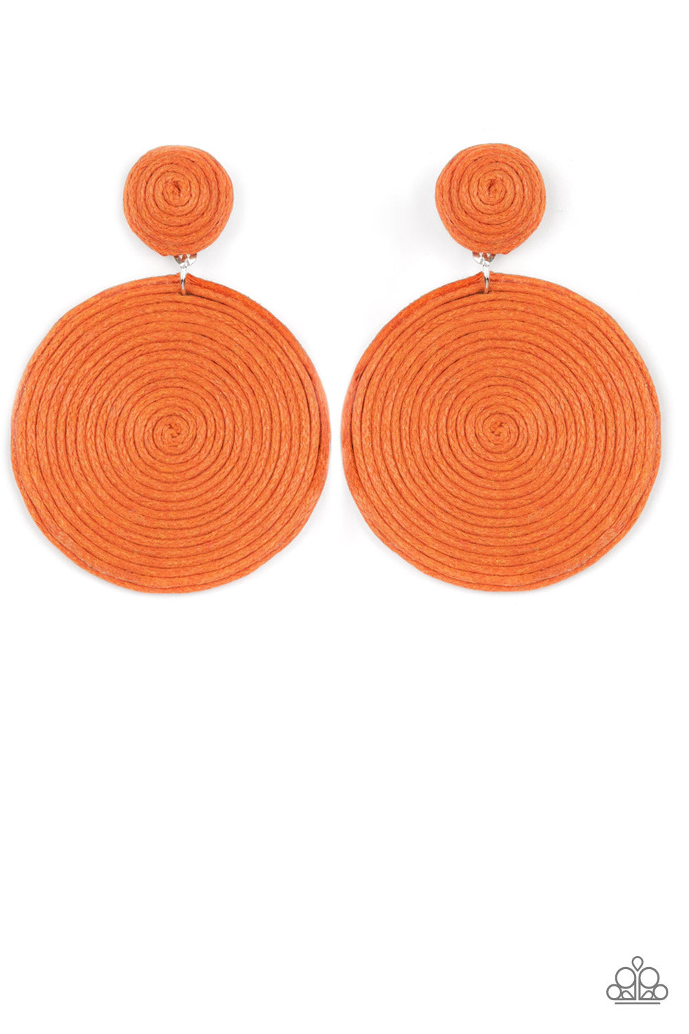 Paparazzi - Circulate The Room - Orange Earrings #0828