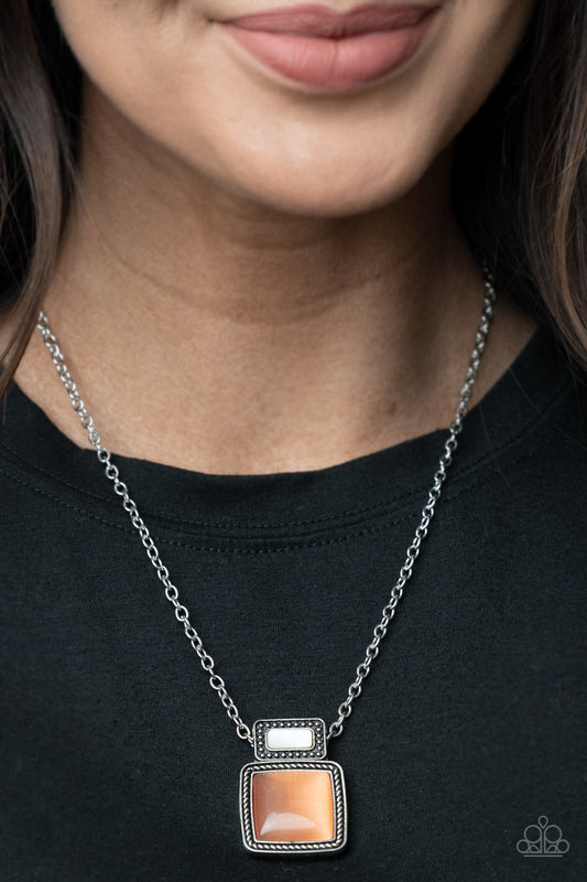 Paparazzi - Ethereally Elemental - Orange Necklace #0017