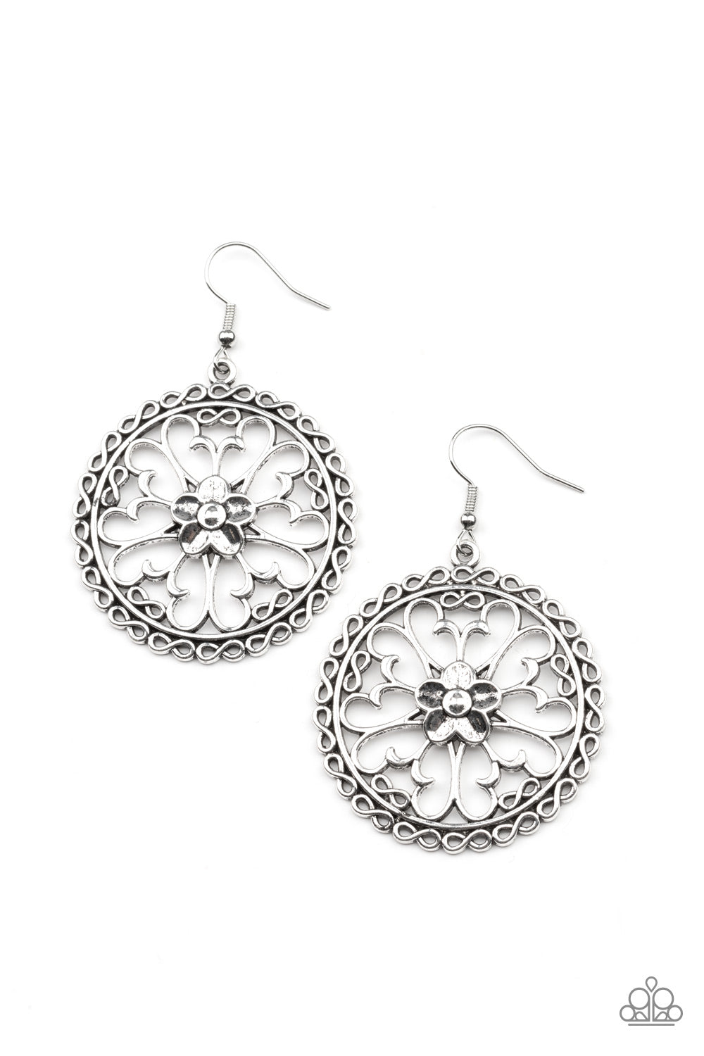 Paparazzi - Floral Fortunes - Silver Earring #1725