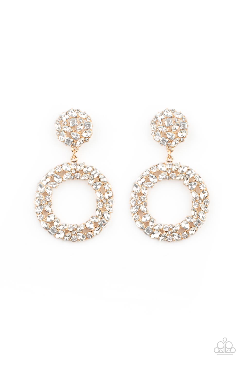 Paparazzi - Party Ensemble - Gold Earrings #0912