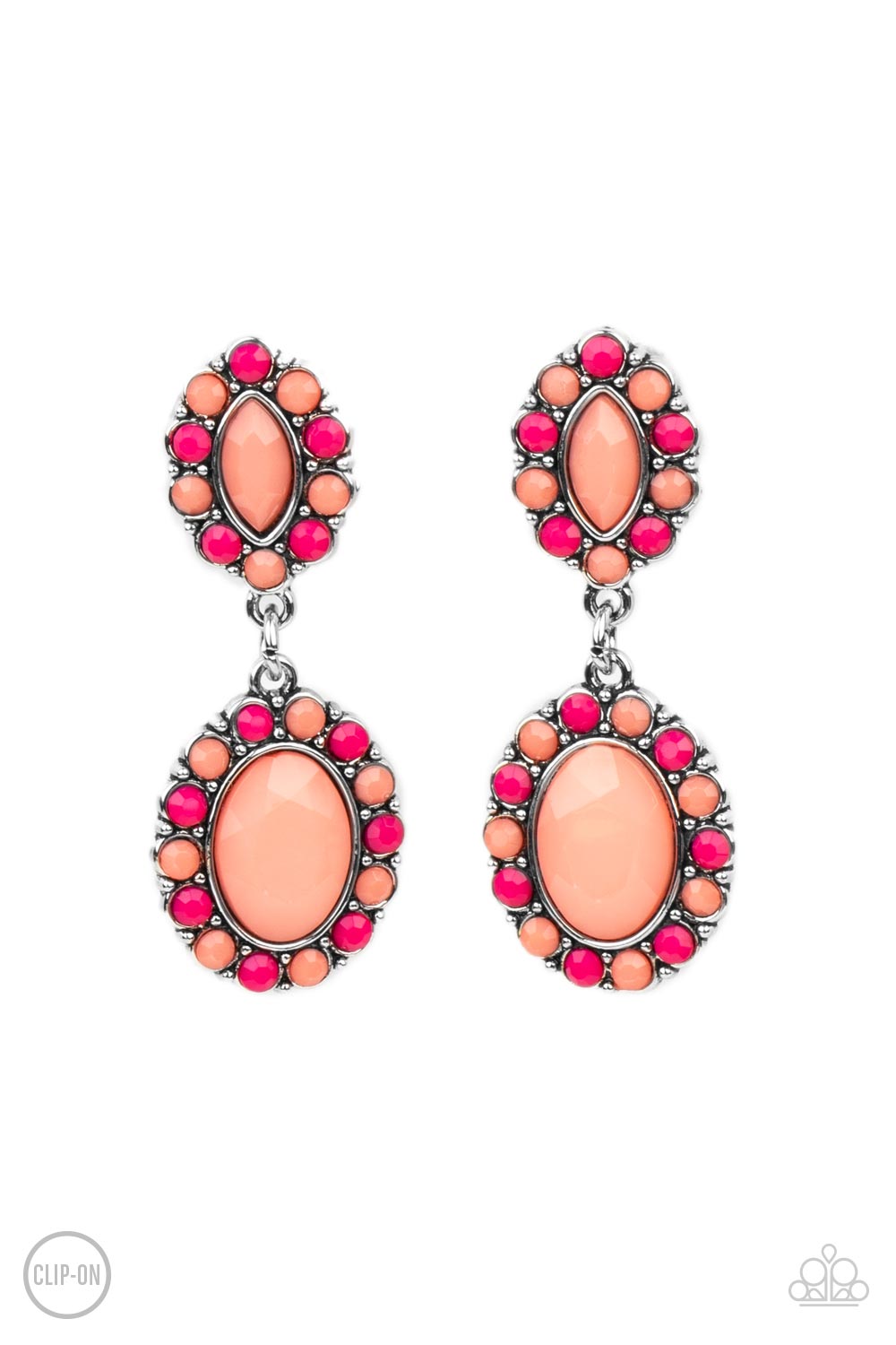 Paparazzi - Positively Pampered - Orange Earrings #0919