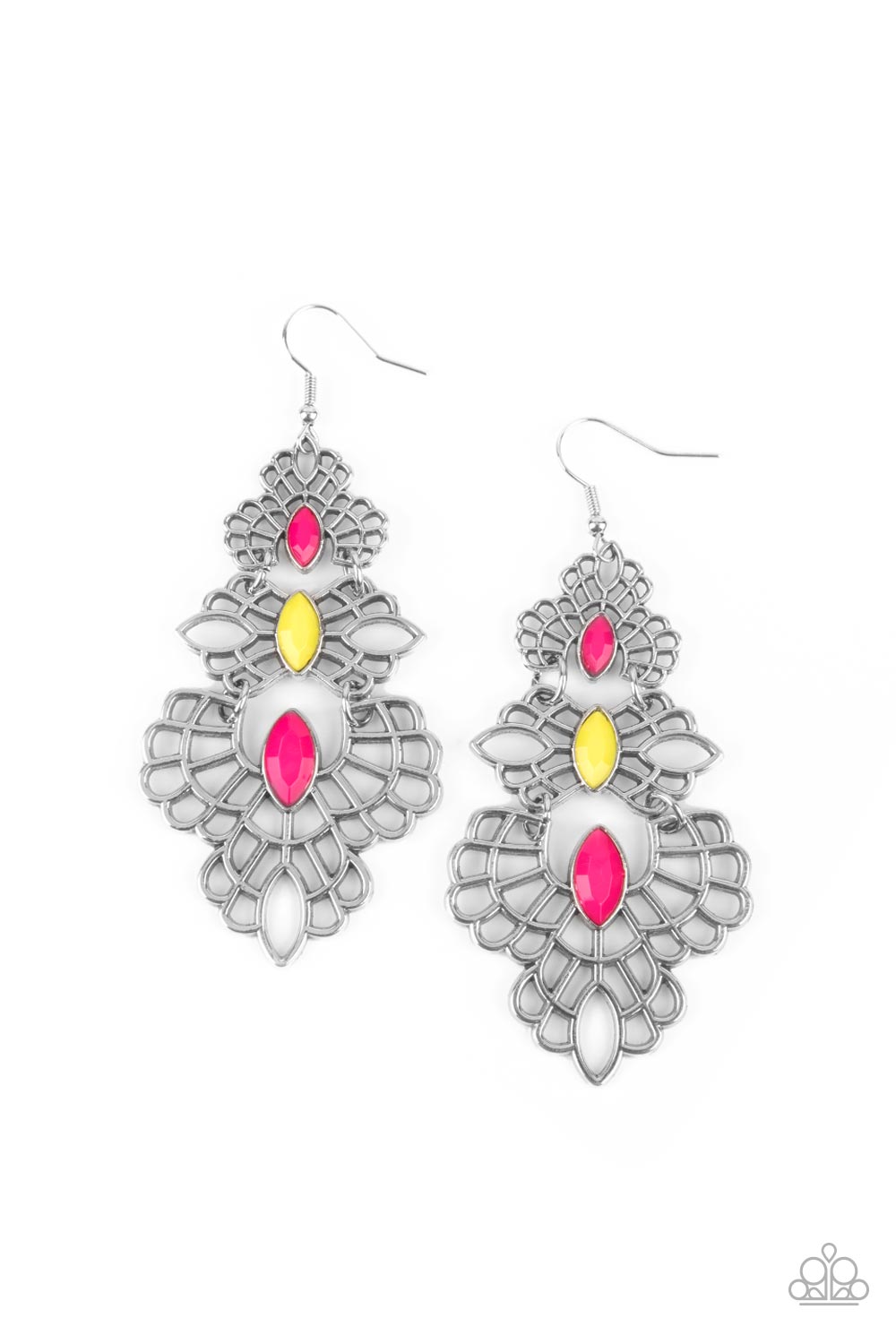 Paparazzi - Flamboyant Frills - Mulit Earrings #0633