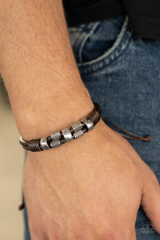 Paparazzi Accessories - Urban Cattle Drive - Brown Bracelet #1000