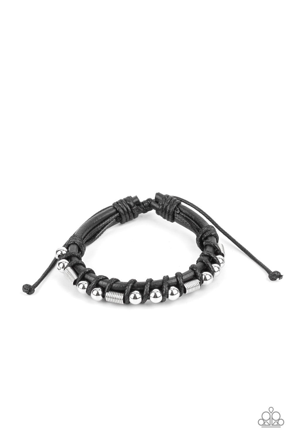 Paparazzi Accessories - Bronco Brawler - Black Bracelet #0999