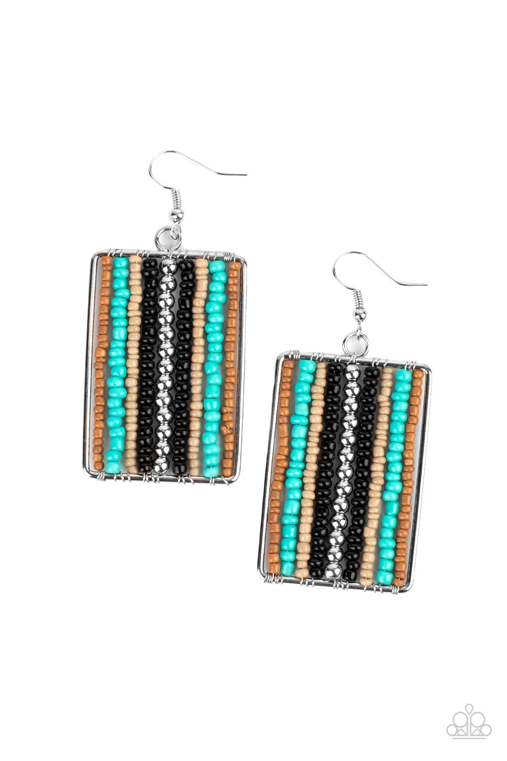 Paparazzi - Beadwork Wonder - Black Earrings #0701