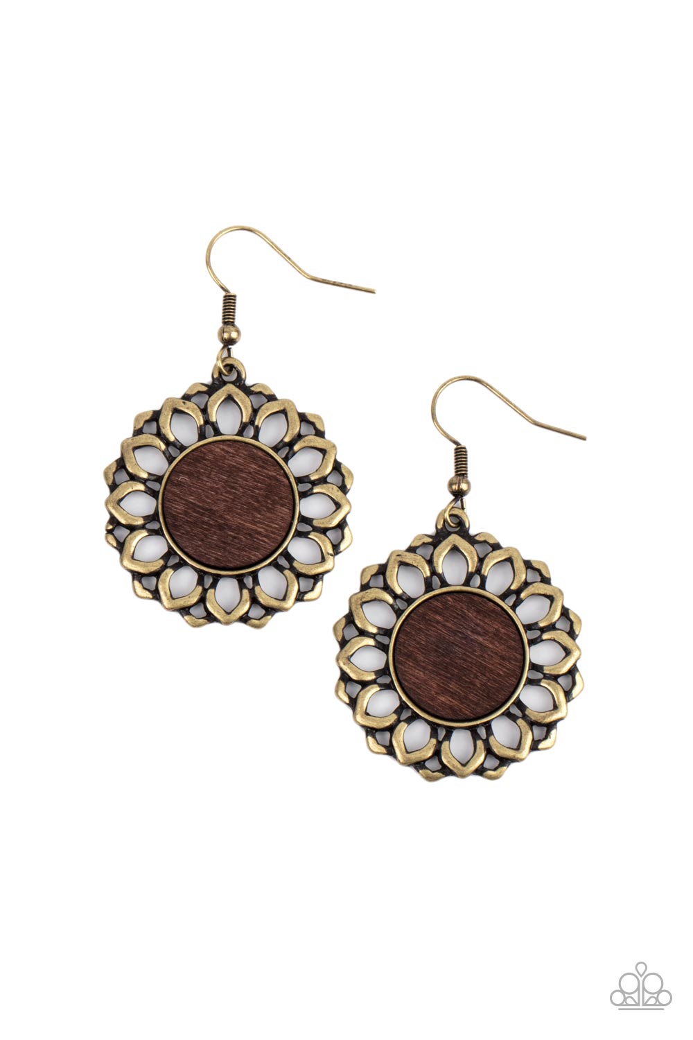 Paparazzi - Farmhouse Fashionista - Brass Earrings #0703