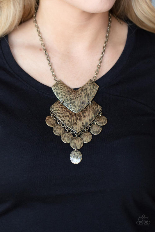 Paparazzi - Keys to the ANIMAL Kingdom - Brass Necklace #1493