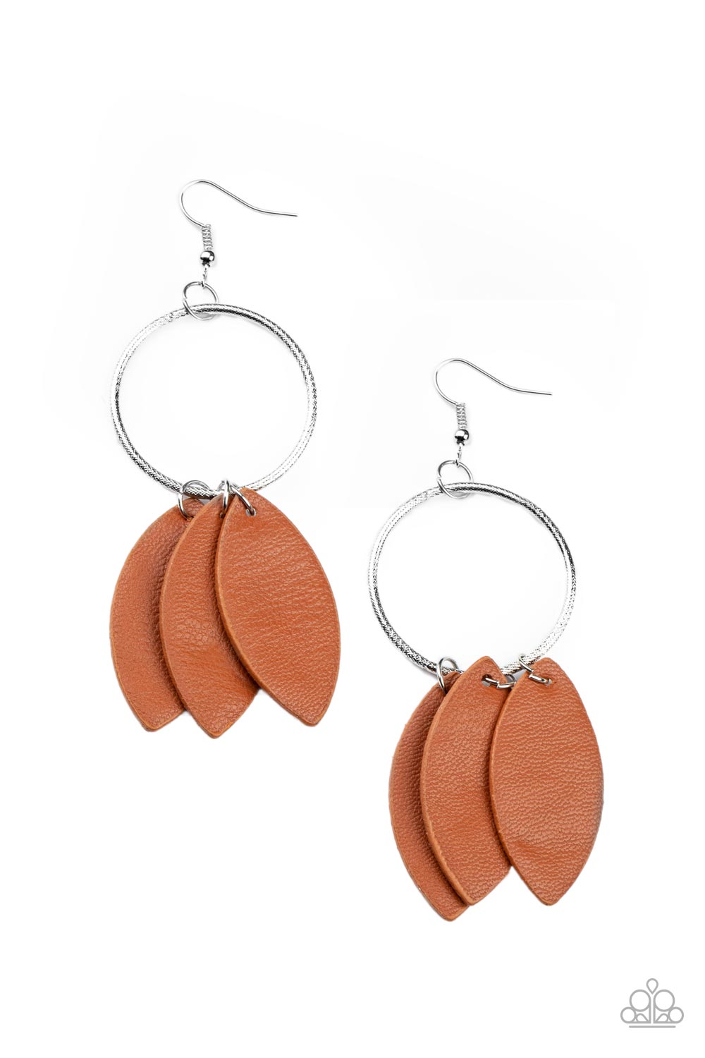 Paparazzi - Leafy Laguna - Brown Earrings #0706