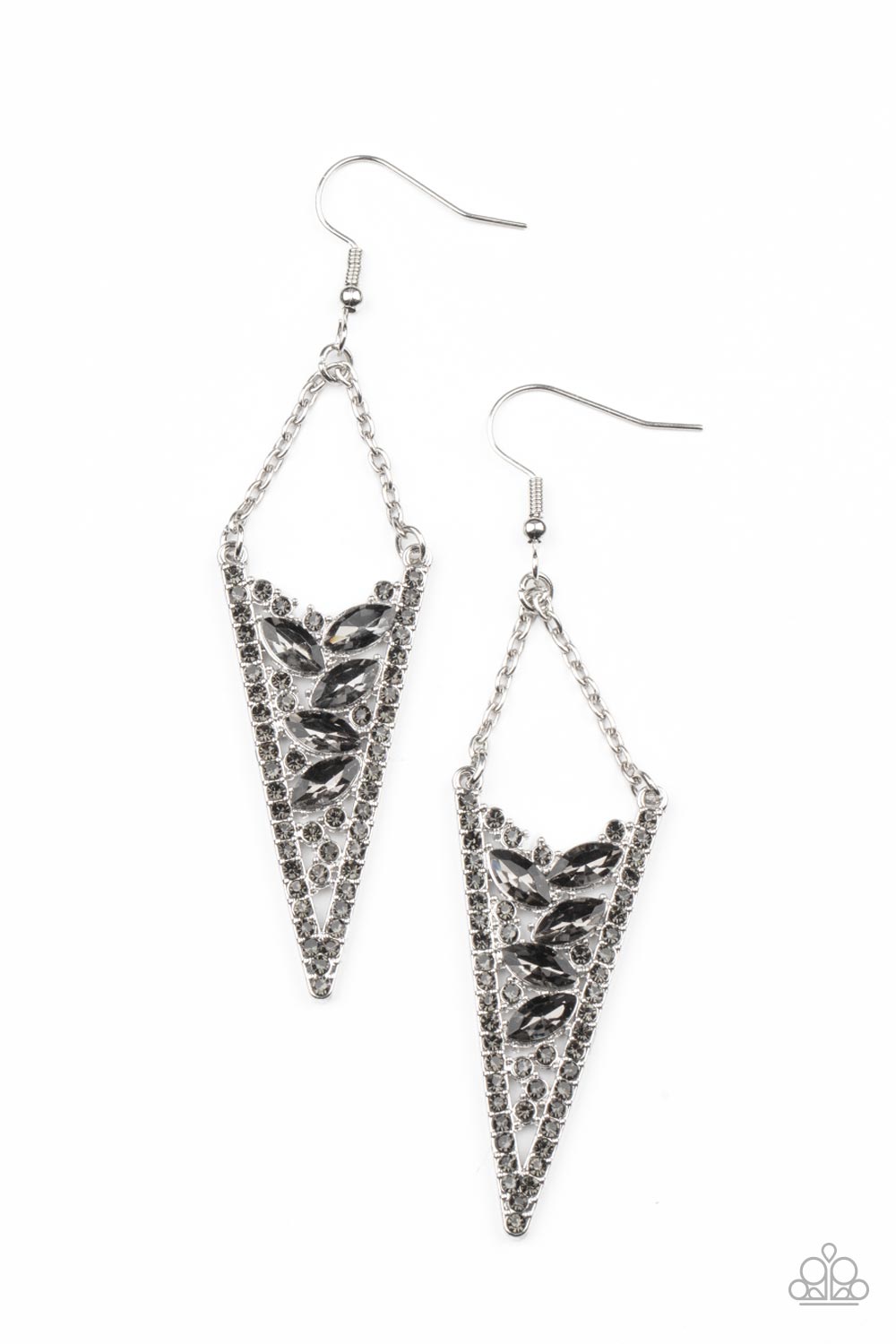 Paparazzi - Sharp-Dressed Drama - Silver Earrings #1883