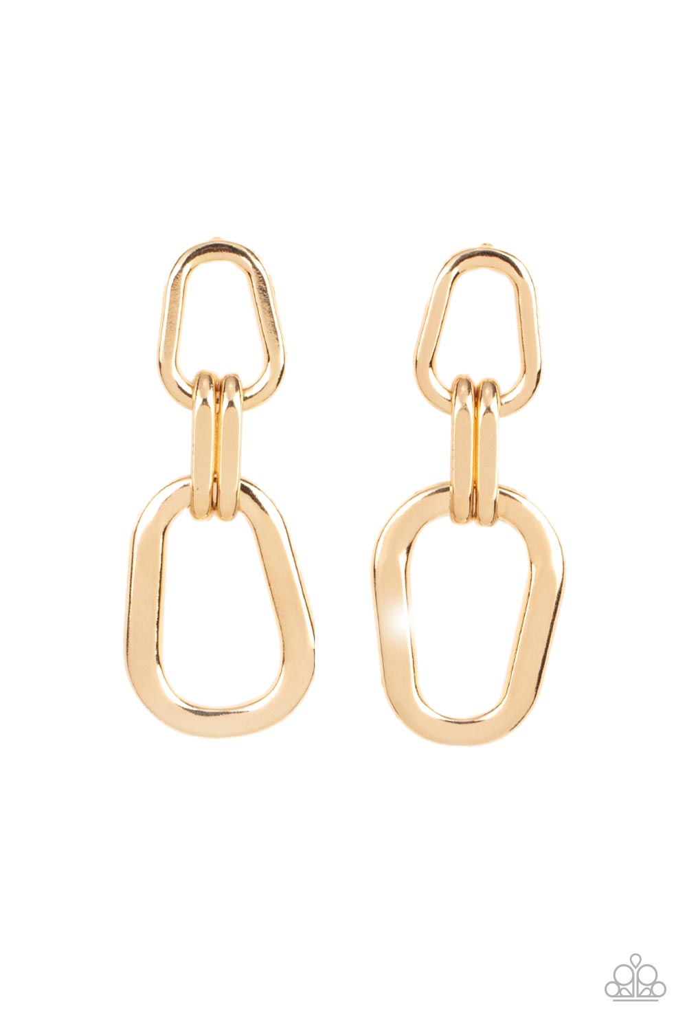 Paparazzi - Harmonic Hardware - Gold Earrings #1909