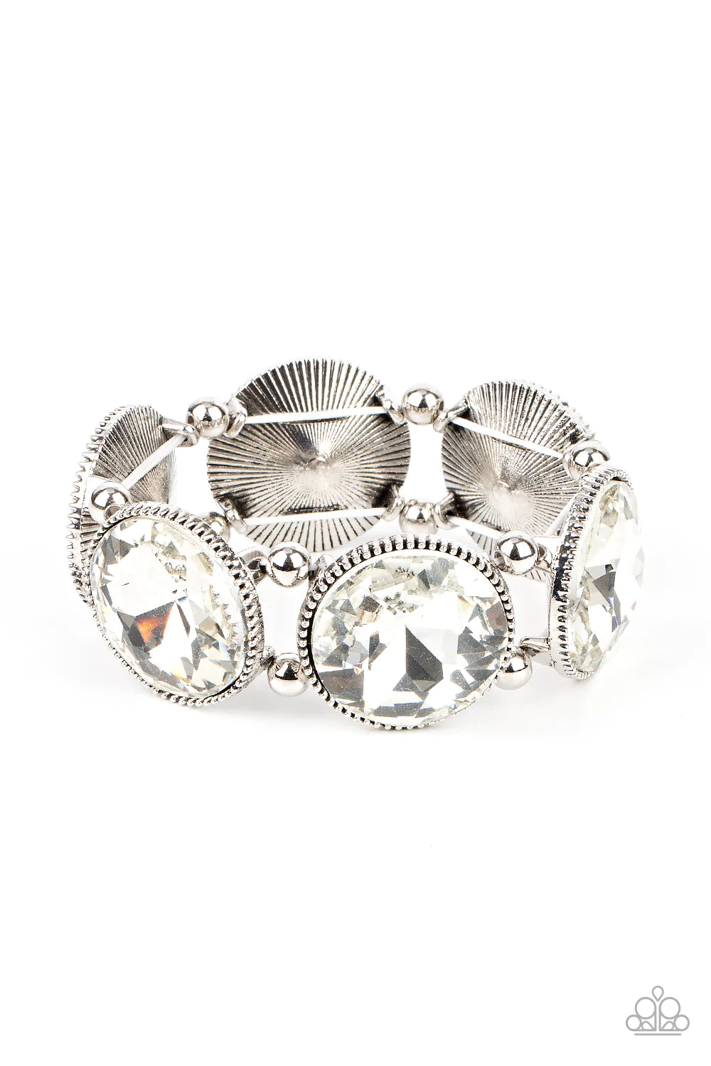 Paparazzi - Powerhouse Hustle - White Bracelet #B53