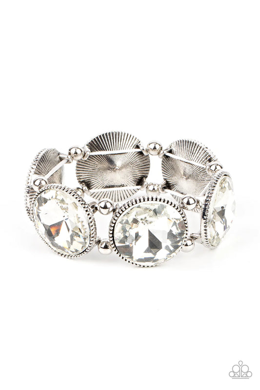 Paparazzi - Powerhouse Hustle - White Bracelet #B53