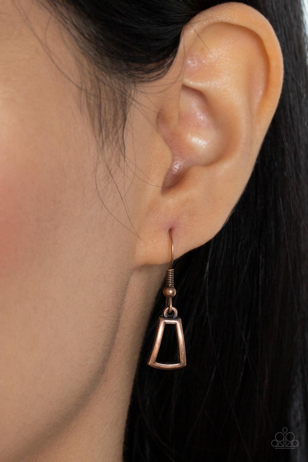 Paparazzi - Full-Fledged Framed - Copper Necklaces #1302