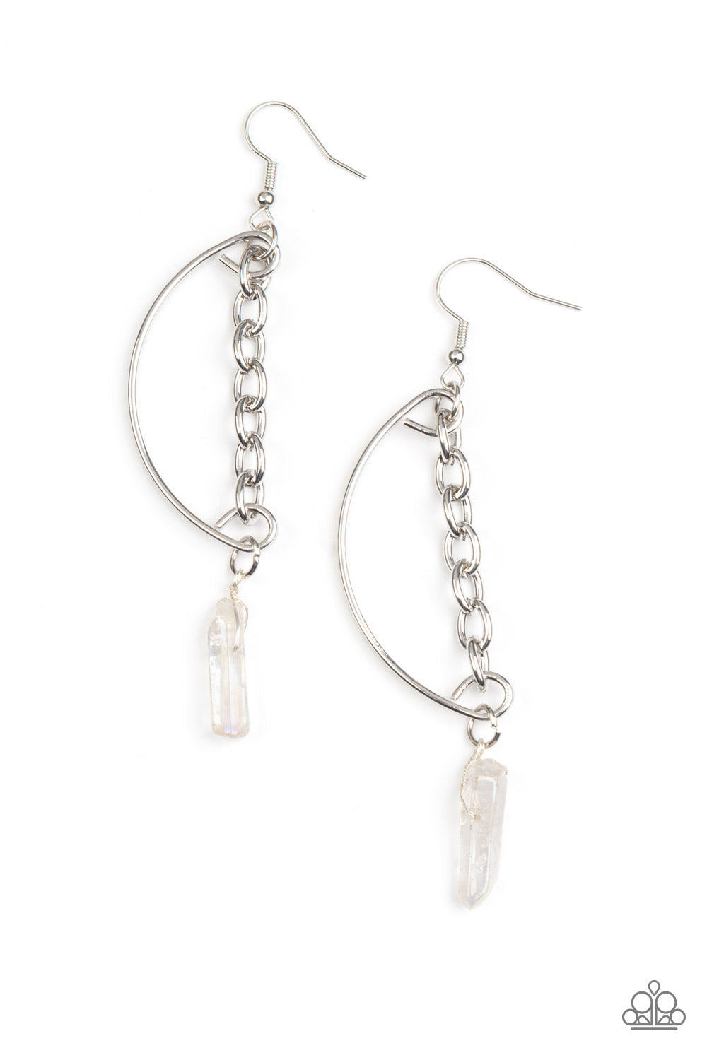 Paparazzi Accessories - Yin to My Yang - White Earrings #0736