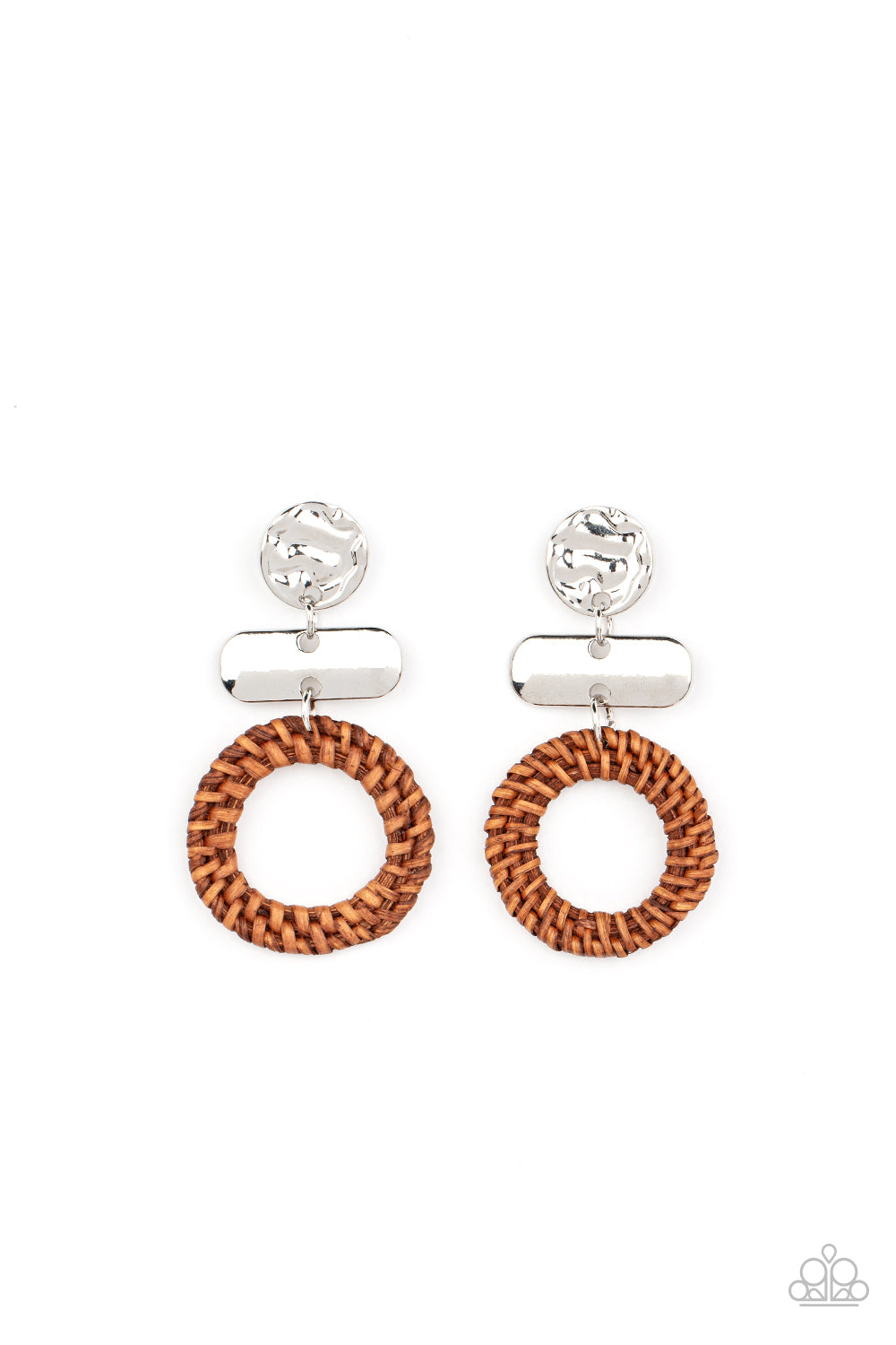 Paparazzi - Woven Whimsicality - Brown Earrings #1765