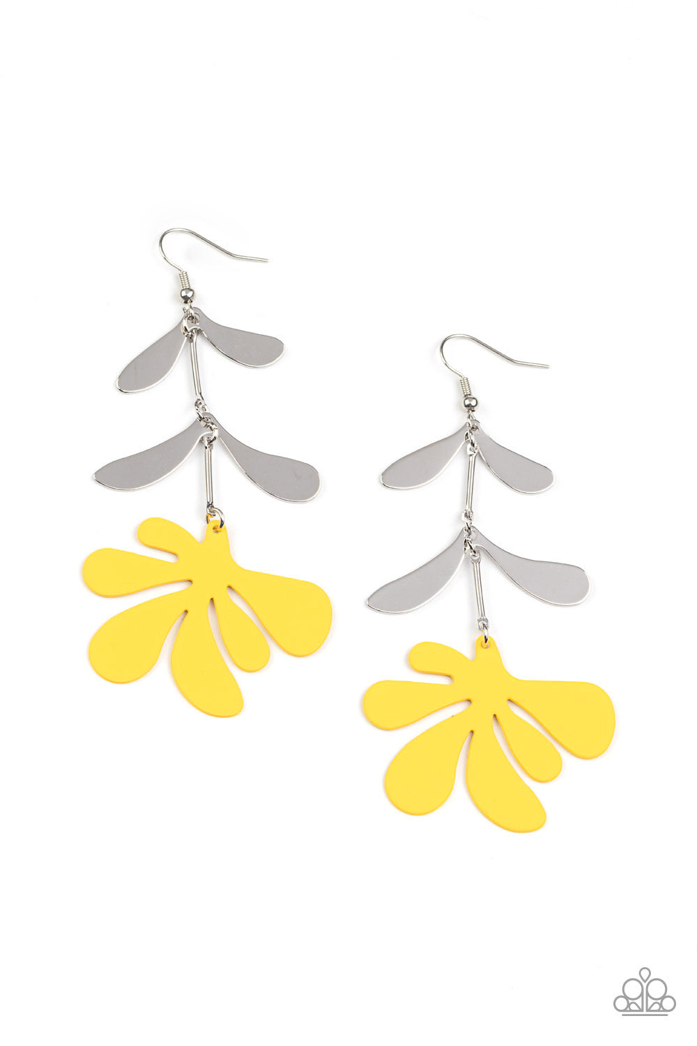 Paparazzi - Palm Beach Bonanza - Yellow Earrings #1746