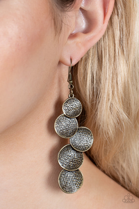 Paparazzi - Token Gesture - Brass Earrings #1845
