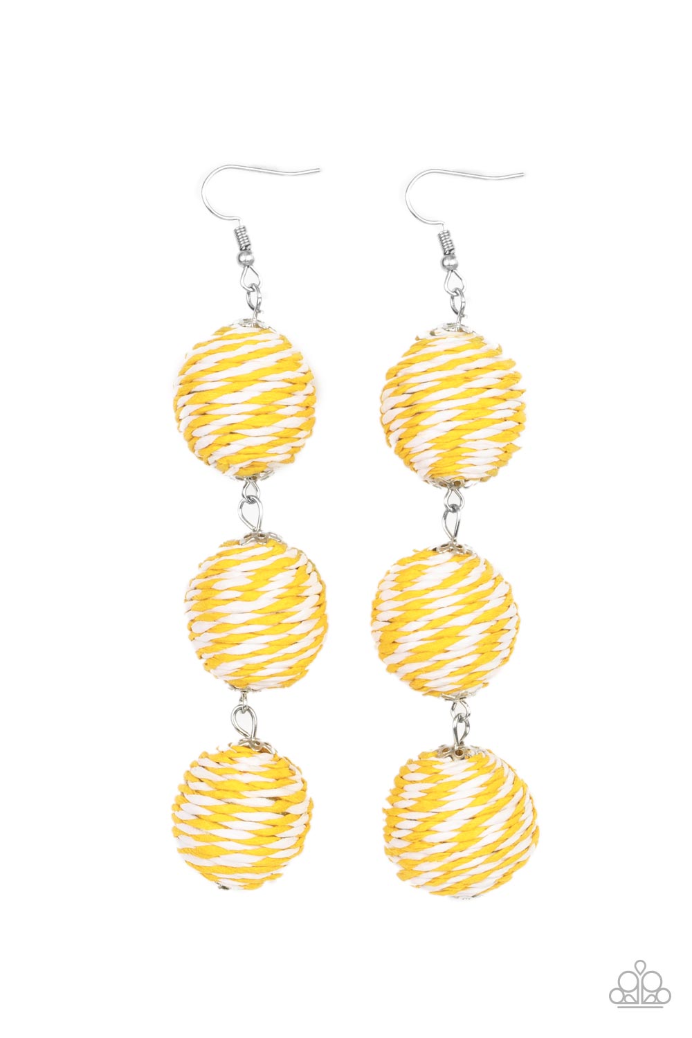 Paparazzi - Laguna Lanterns - Yellow Earrings #1749
