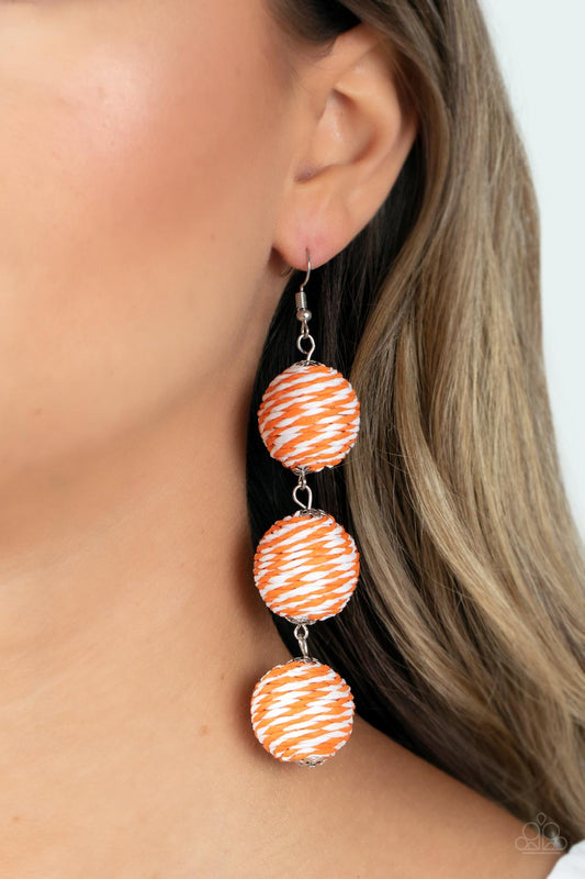 Paparazzi - Laguna Lanterns - Orange Earrings #0844