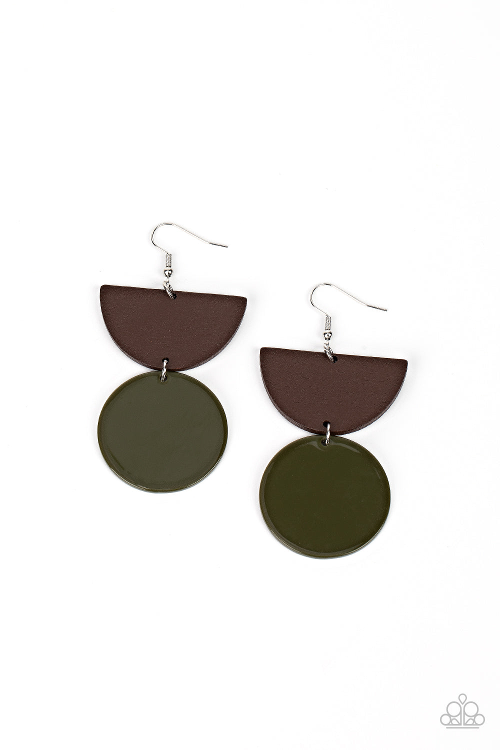 Paparazzi - Beach Bistro - Green Earrings #0698
