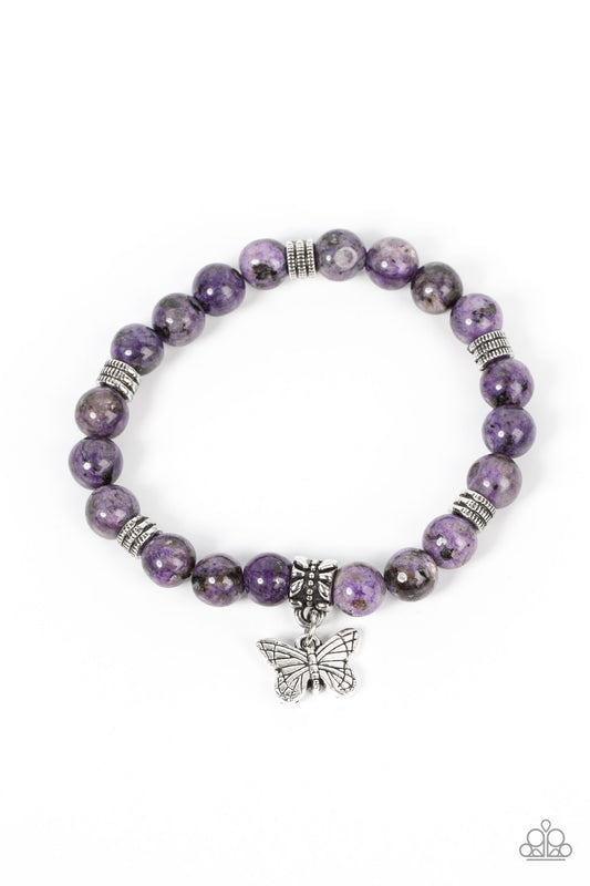 Paparazzi Accessories - Butterfly Nirvana - Purple Bracelet #1006