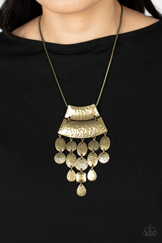 Paparazzi - Totem Trek - Brass Necklaces #2168