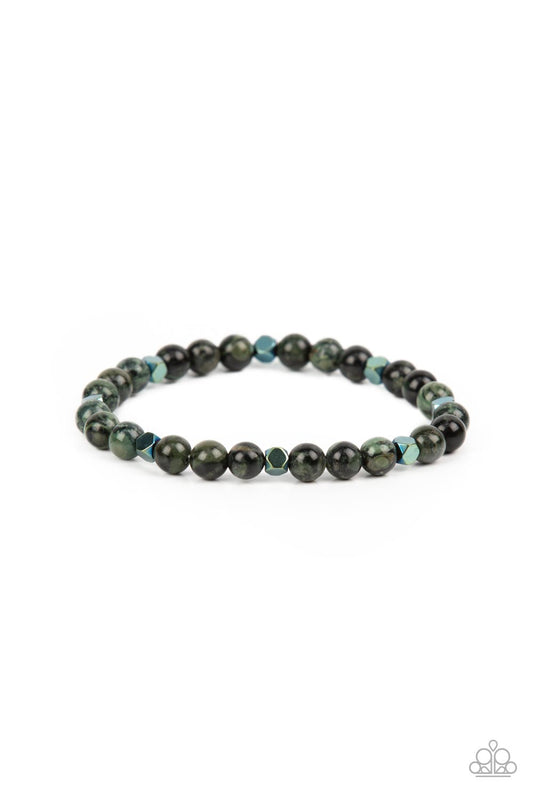 Paparazzi - Interstellar Solitude - Green Bracelet #1002