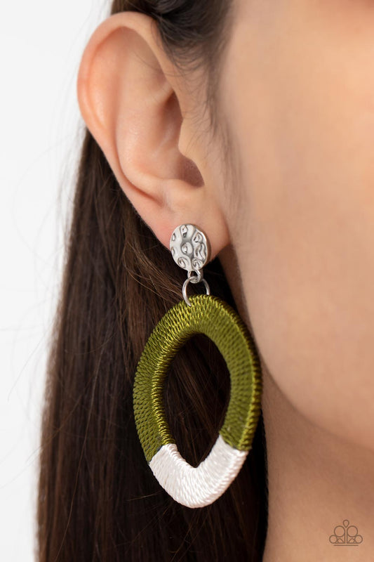Paparazzi - Thats a WRAPAROUND - Green Earrings #1739