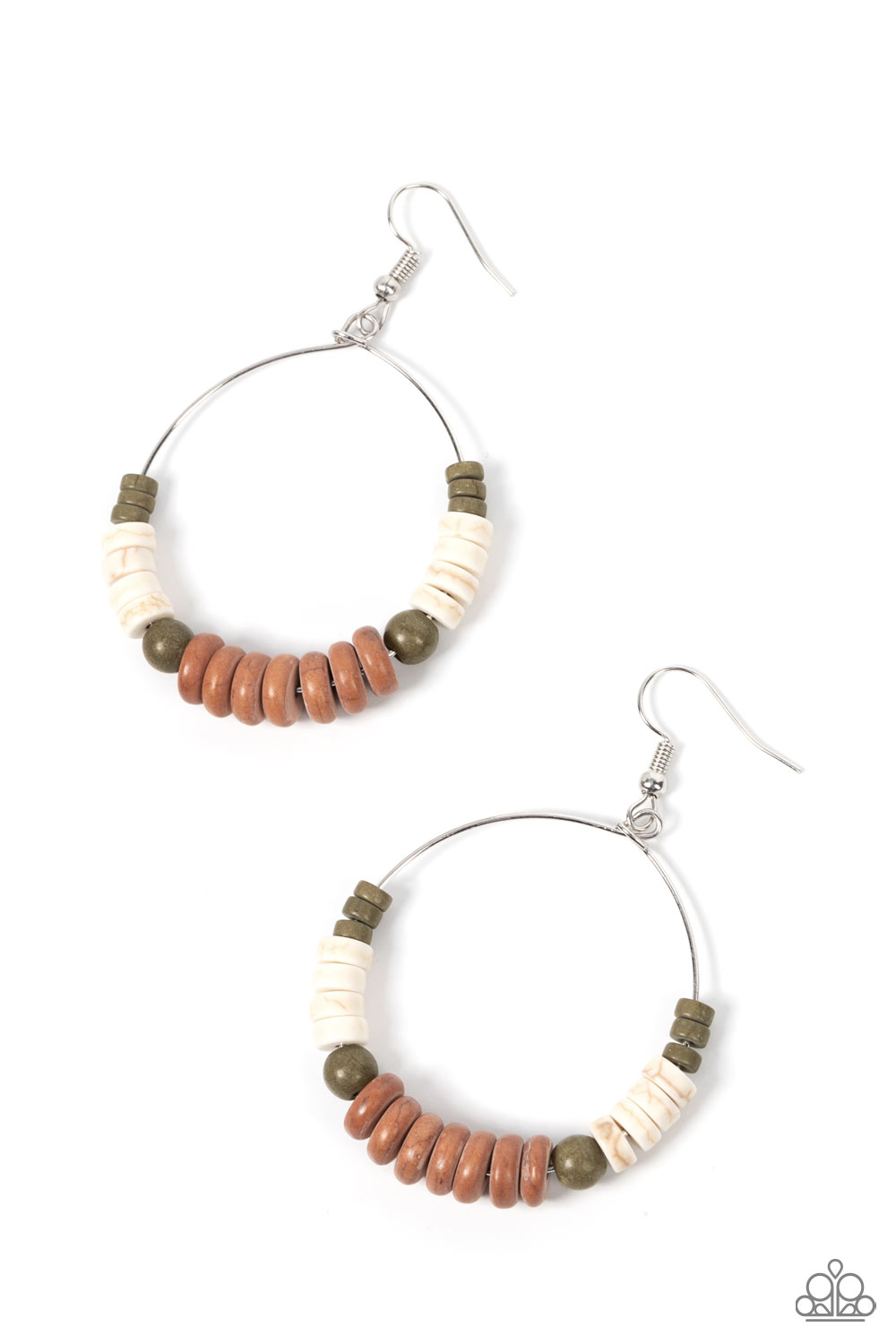 Paparazzi - Earthy Esteem - Brown Earrings #0783