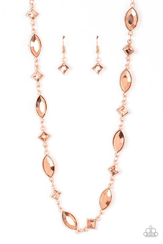 Paparazzi - Prismatic Reinforcements - Copper Necklaces #1557