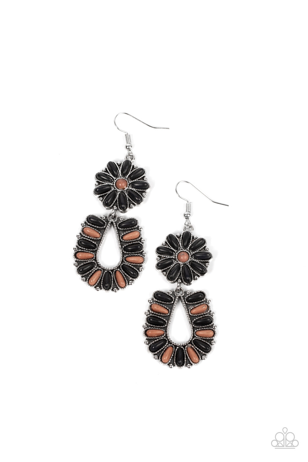 Paparazzi - Badlands Eden - Black Earrings #0832