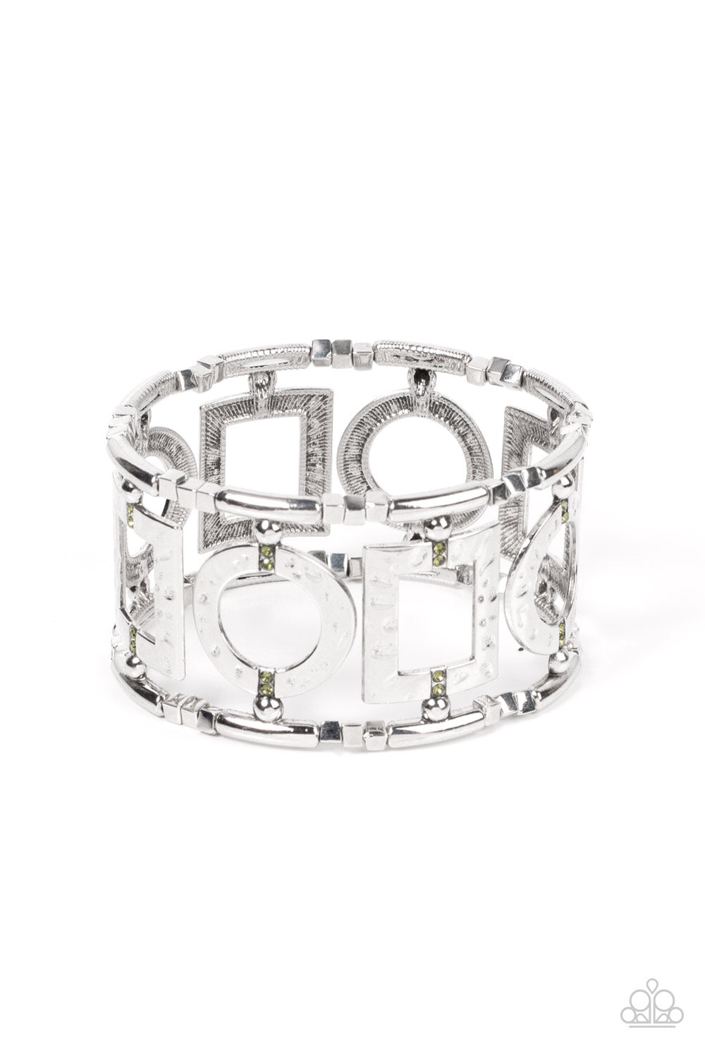 Paparazzi - Framed and Fabulous - Green Bracelet #0545