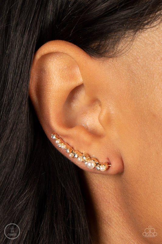 Paparazzi Couture Crawl - Gold Earrings 0937