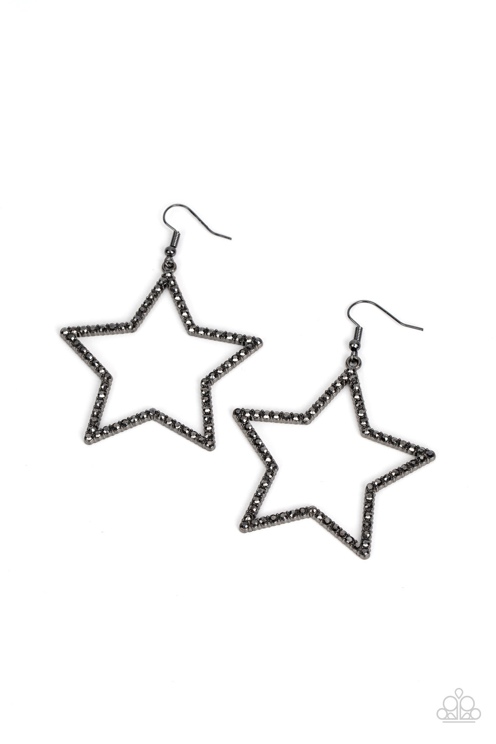 Paparazzi - Supernova Sparkle - Black Earrings #1846