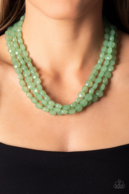 Paparazzi - Boundless Bliss - Green Necklace #1456