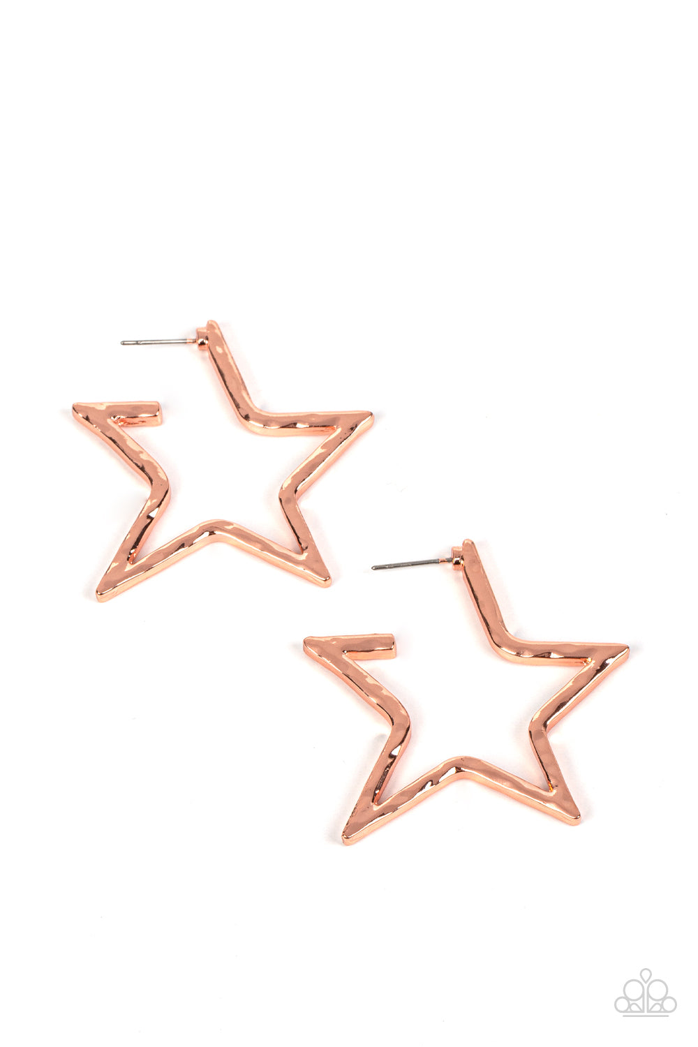 Paparazzi - All-Star Attitude - Copper Earrings #1823
