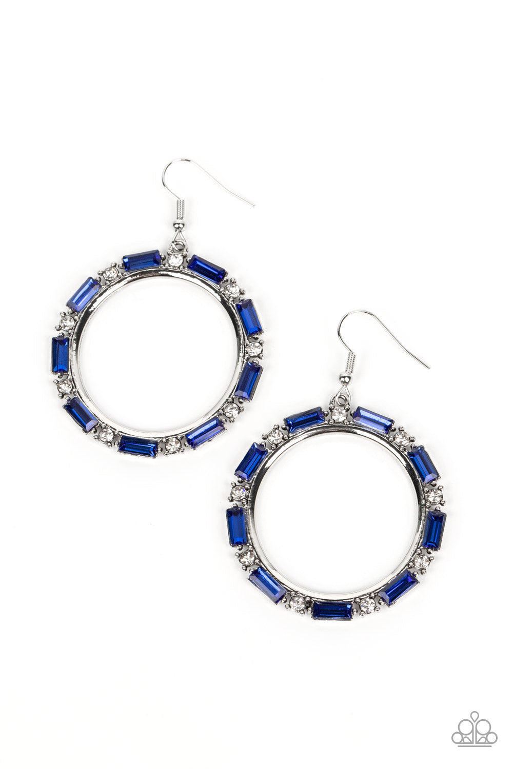 Paparazzi - Gritty Glow - Blue Earrings #2099