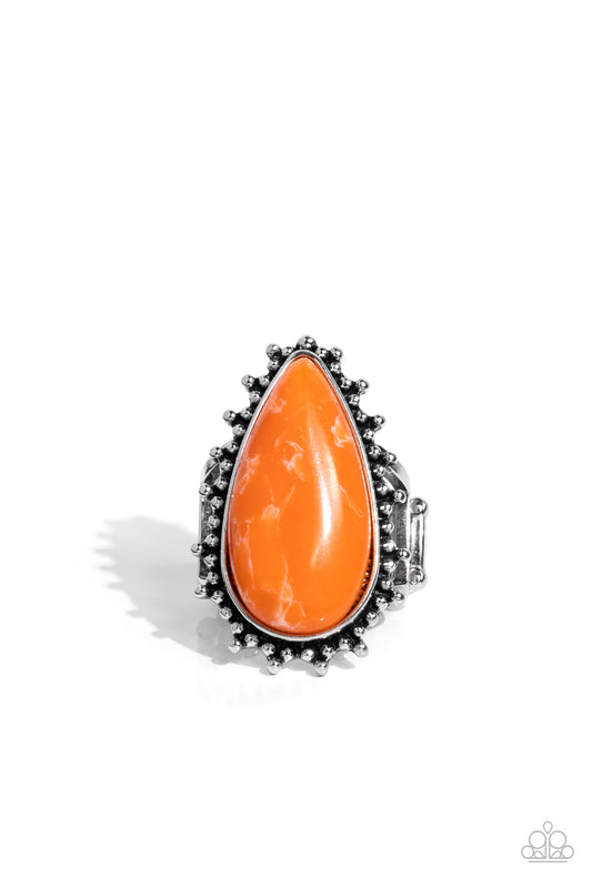 Paparazzi - Down-to-Earth Essence - Orange Rings #R041