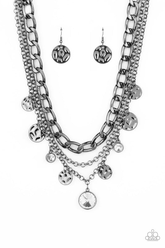 Paparazzi - Industrial Noise - Black Necklaces #1400