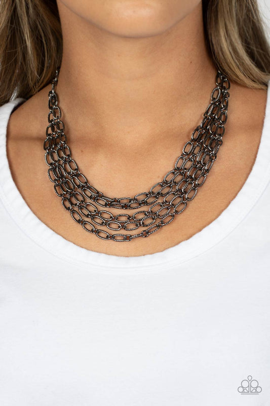 Paparazzi - House of CHAIN - Black Necklaces #2175
