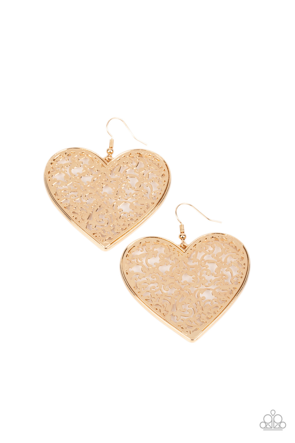 Paparazzi - Fairest in the Land - Gold Earrings #2014
