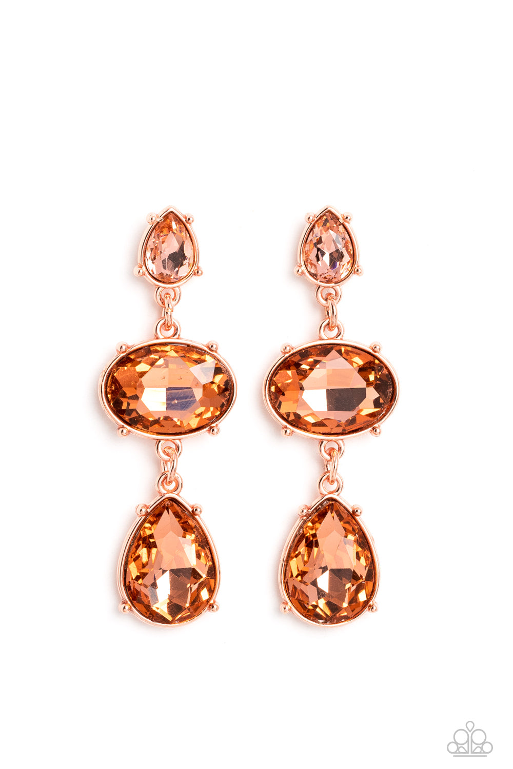 Paparazzi - Royal Appeal - Copper Earrings #0786