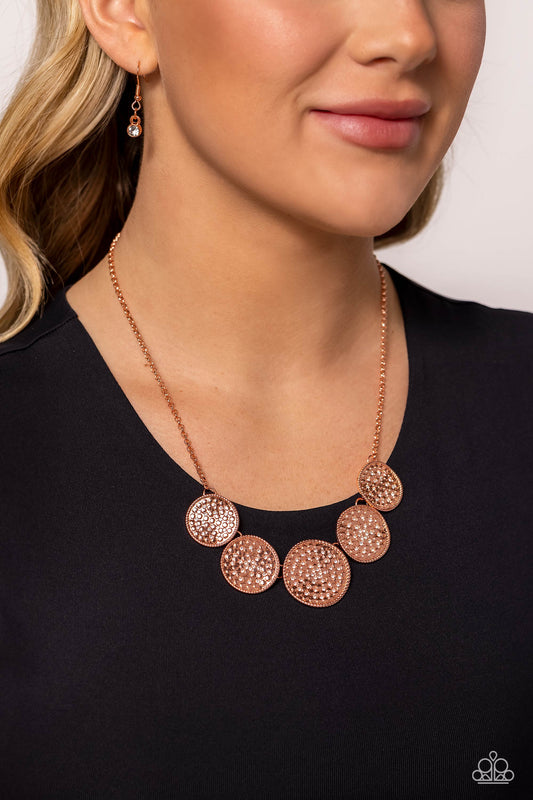 Paparazzi - Medaled Mosaic - Copper Necklaces #2177