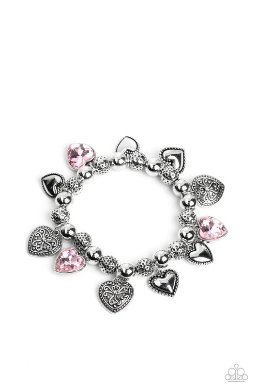 Paparazzi - Charming Crush - Pink Bracelets #1233