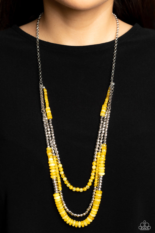 Paparazzi - Newly Neverland - Yellow Necklaces #1316