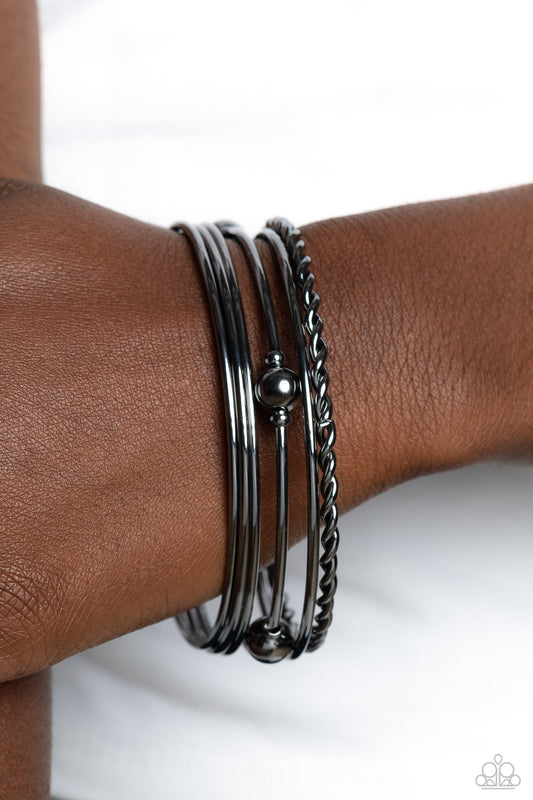Paparazzi - Lost and Found - Black Bracelets #0993