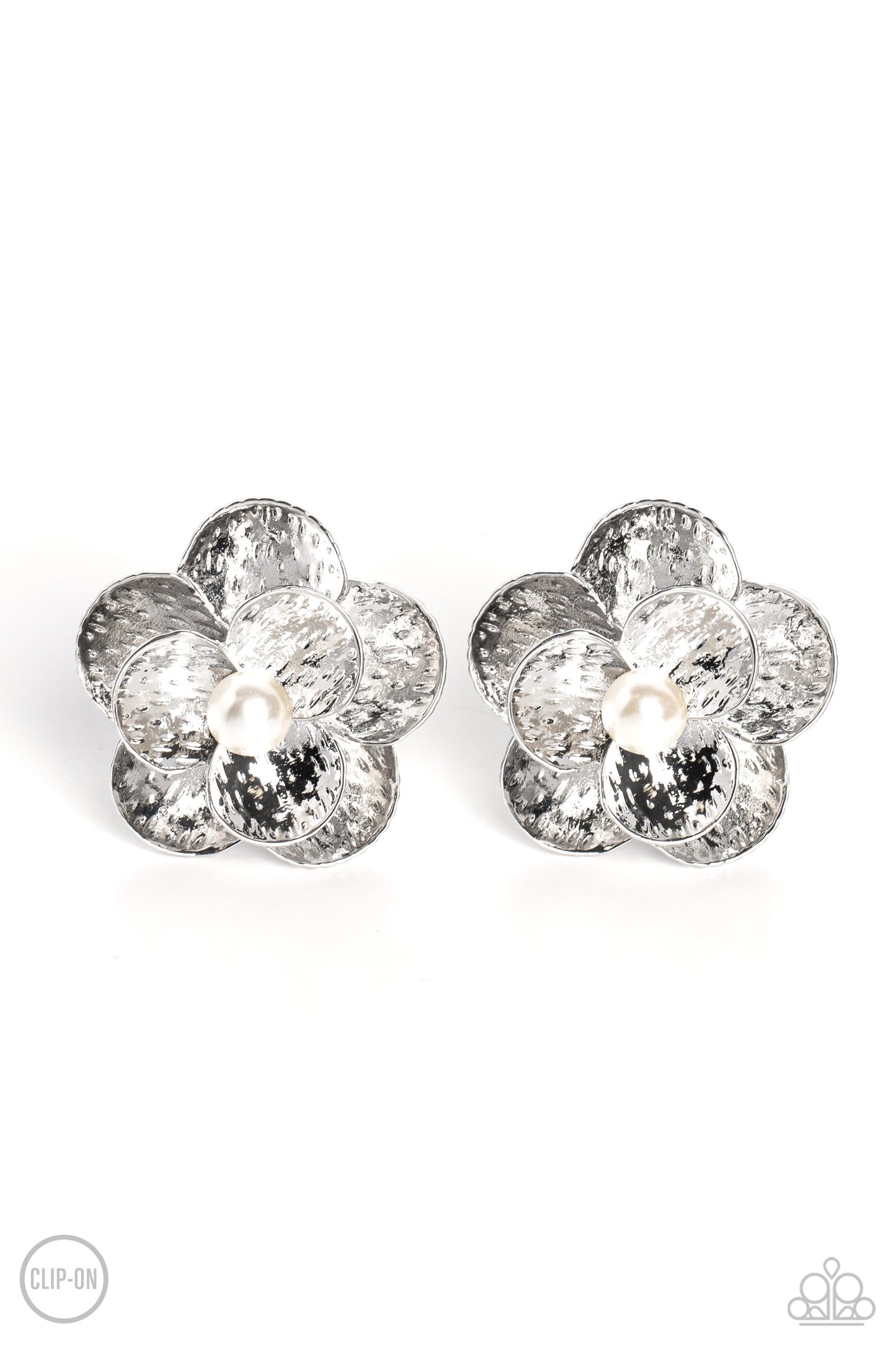 Paparazzi - Miami Magic - White Earrings 1279