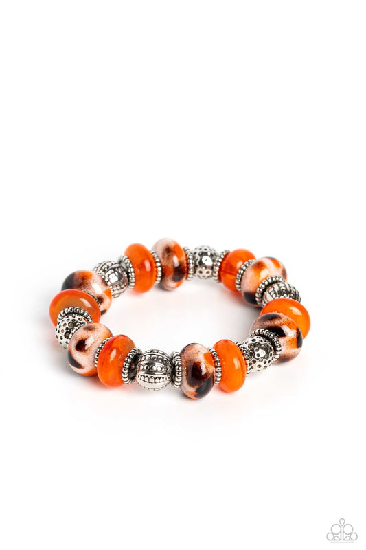Paparazzi - Warped Wayfarer - Orange Bracelets #1170
