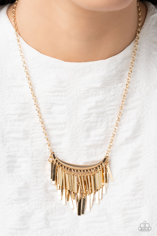Paparazzi - Cue the Chandelier - Gold Necklaces #2167