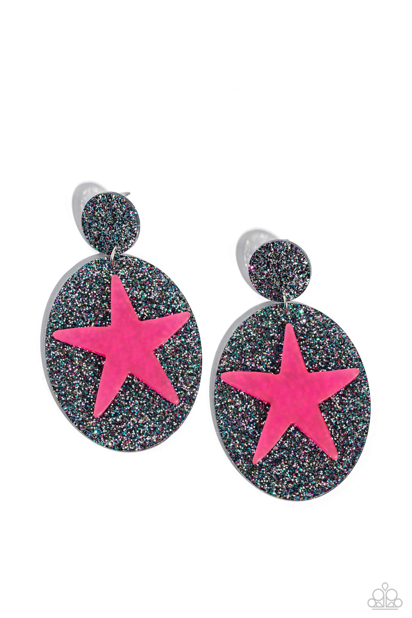 Paparazzi - Galaxy Getaway - Pink Earrings #2209